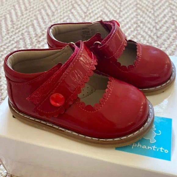 Elephantito Shoes Elephantito Red Patent Leather Mary Janes